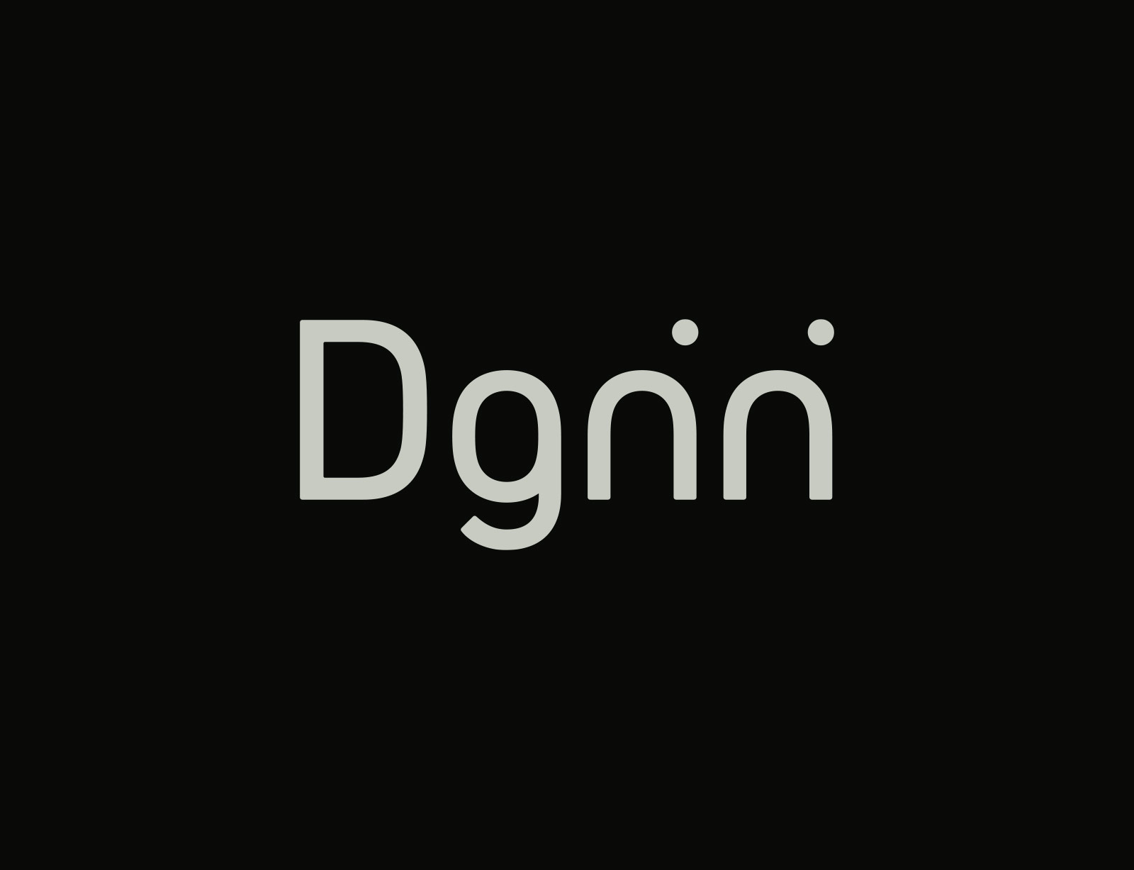 dg dognini logo auf schwarz