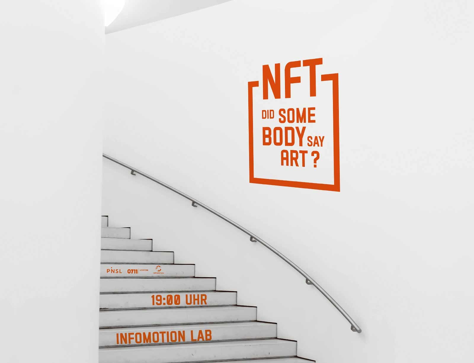 dg nft ausstellung treppenaufgang