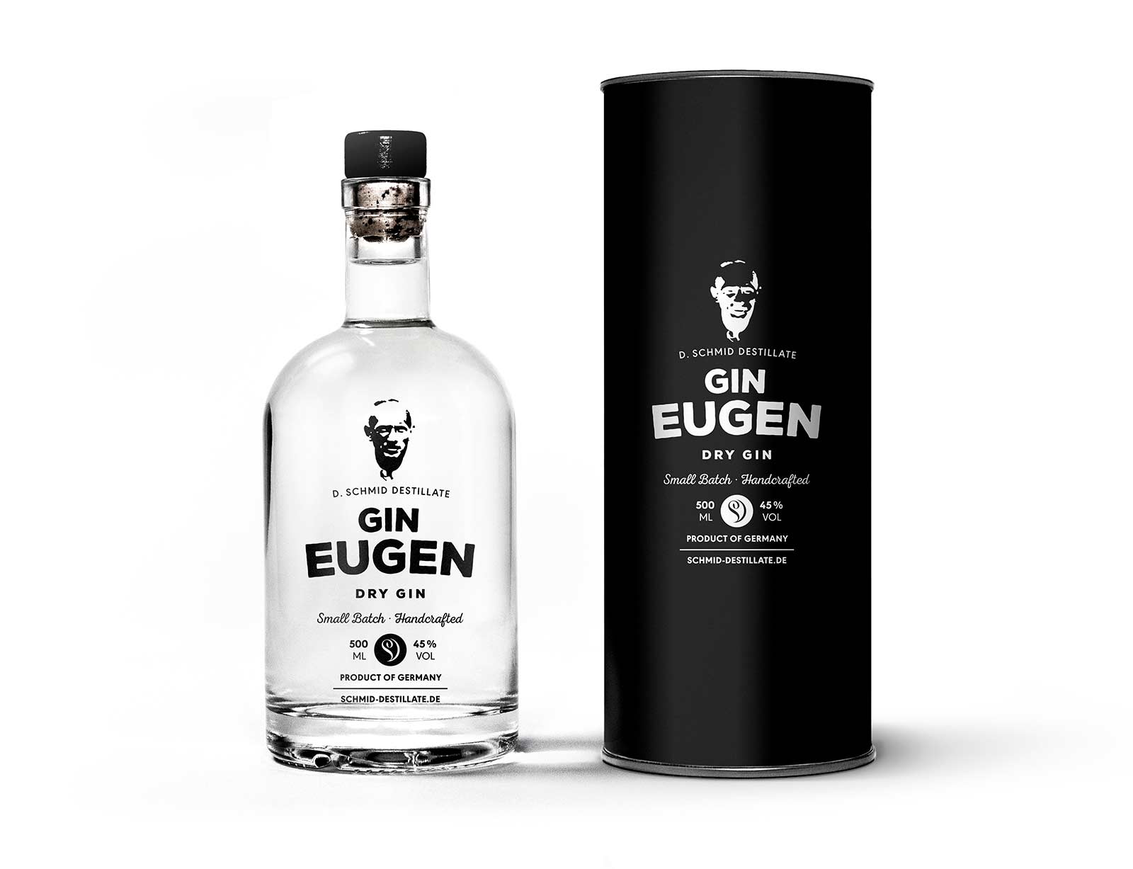 dg schmiddestillate gineugen flasche und verpackung