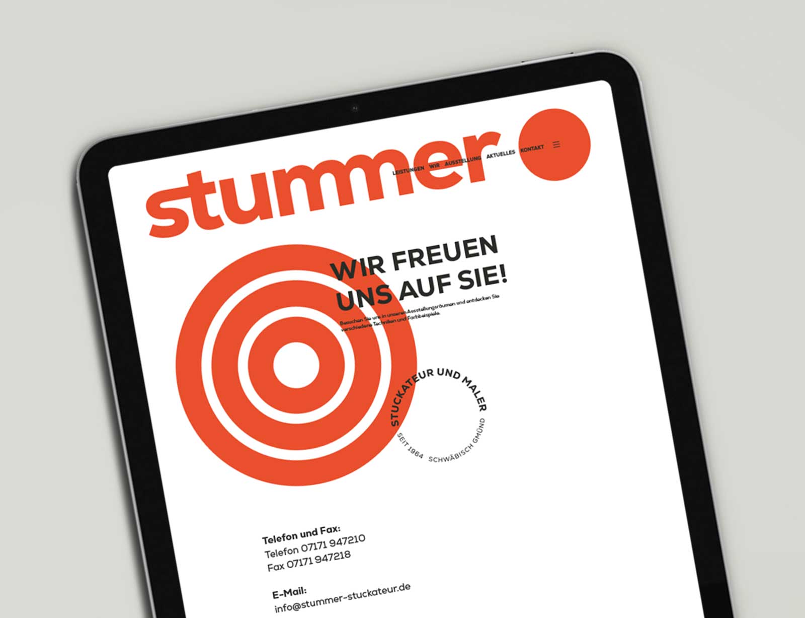 dg stummer branding web tab kontakt