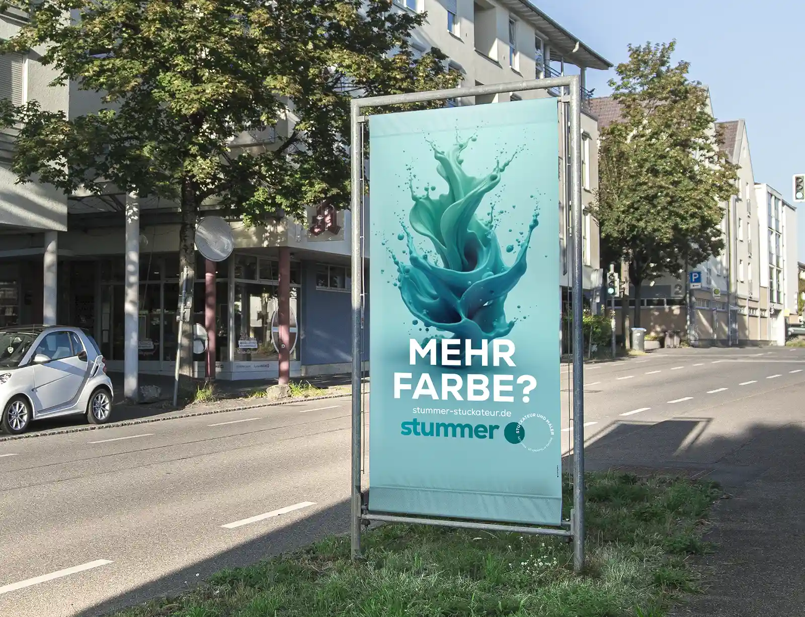 dg stummer farbkonzept banner tuerkis