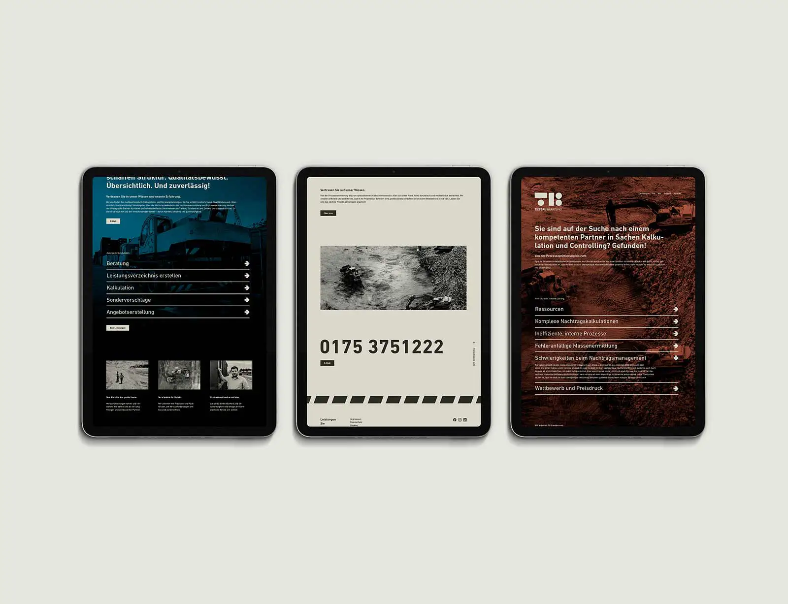 dg tiefbau beratung branding web 3neben