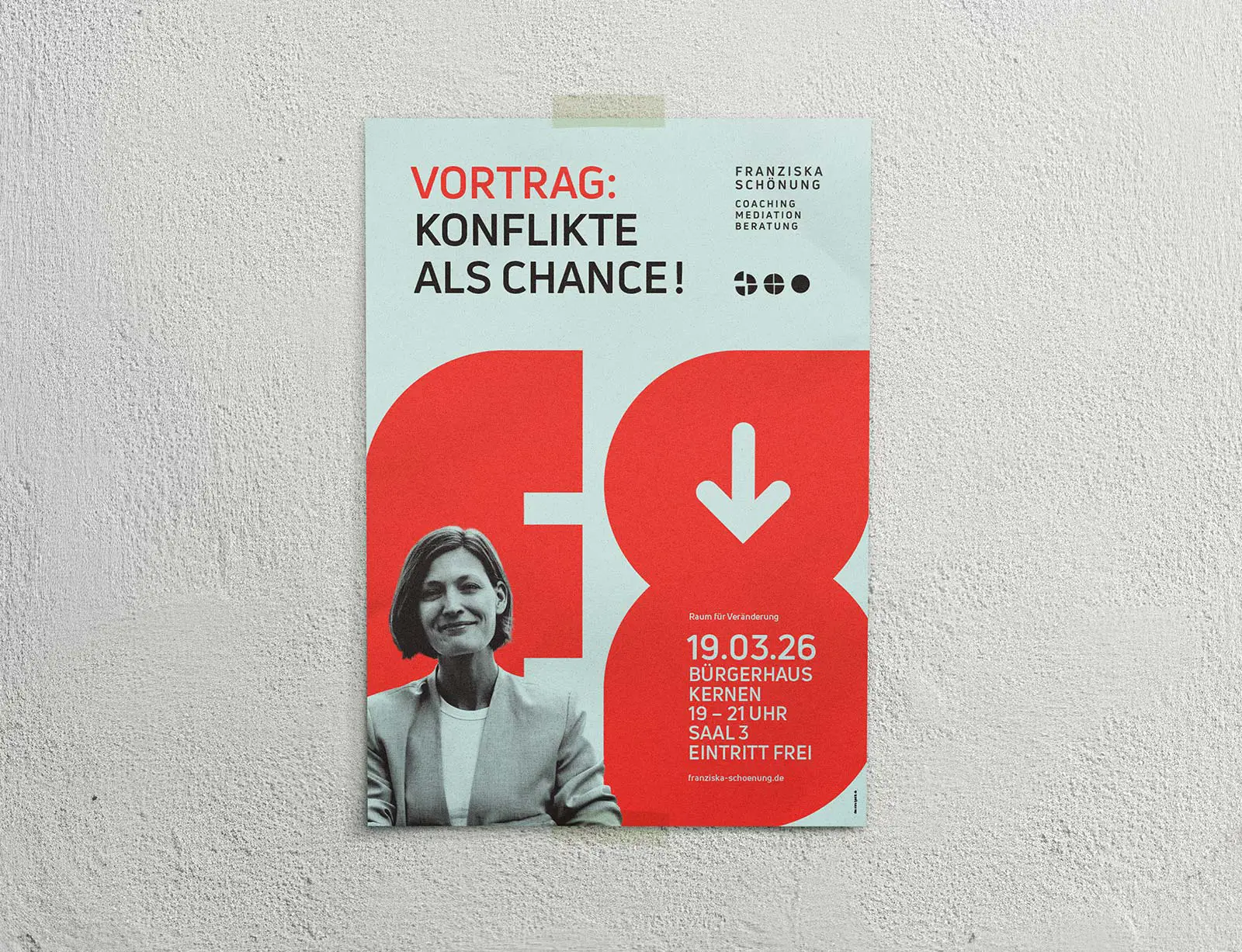 dg franziska schoenung branding poster an wand