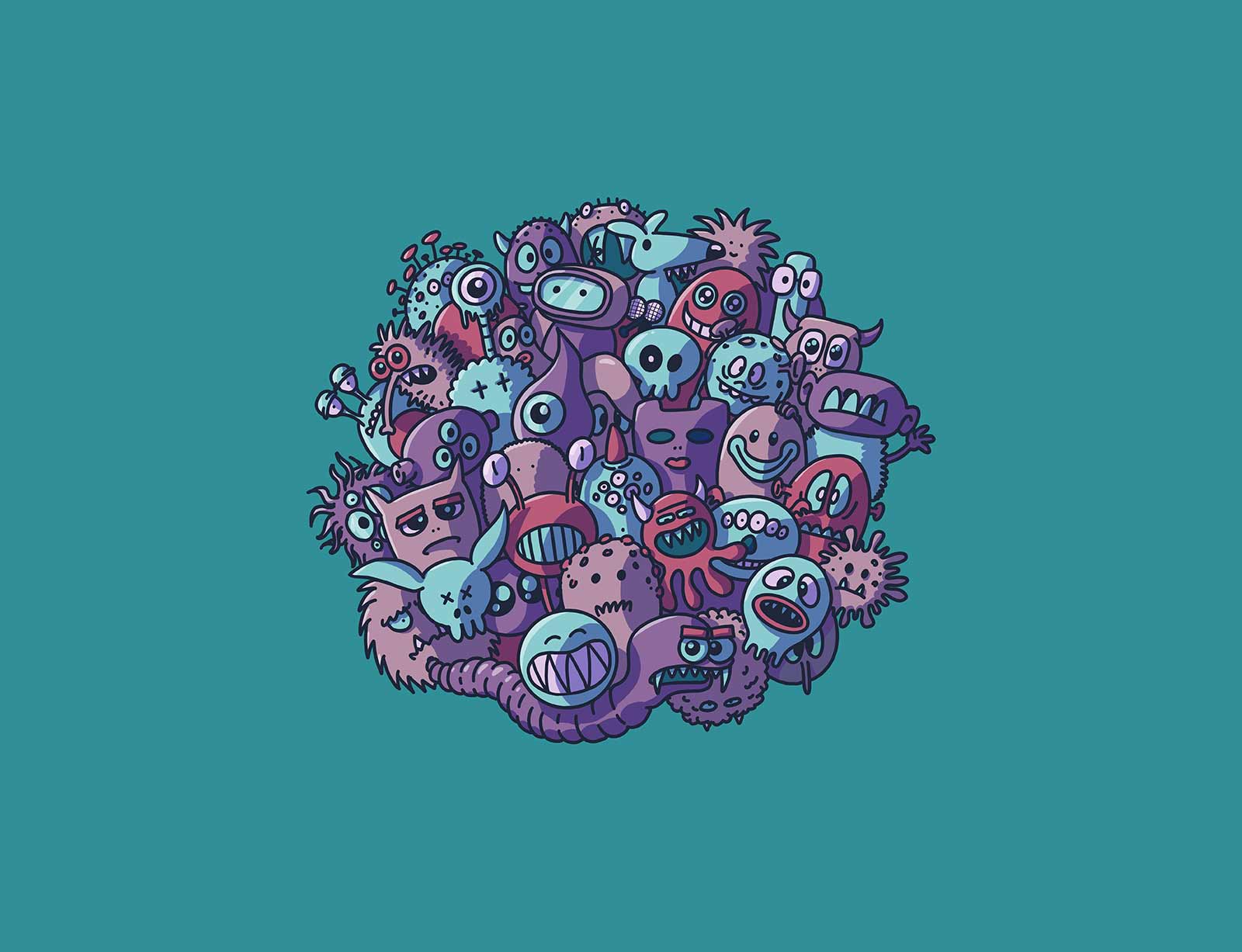 dg illustration monsterhaufen