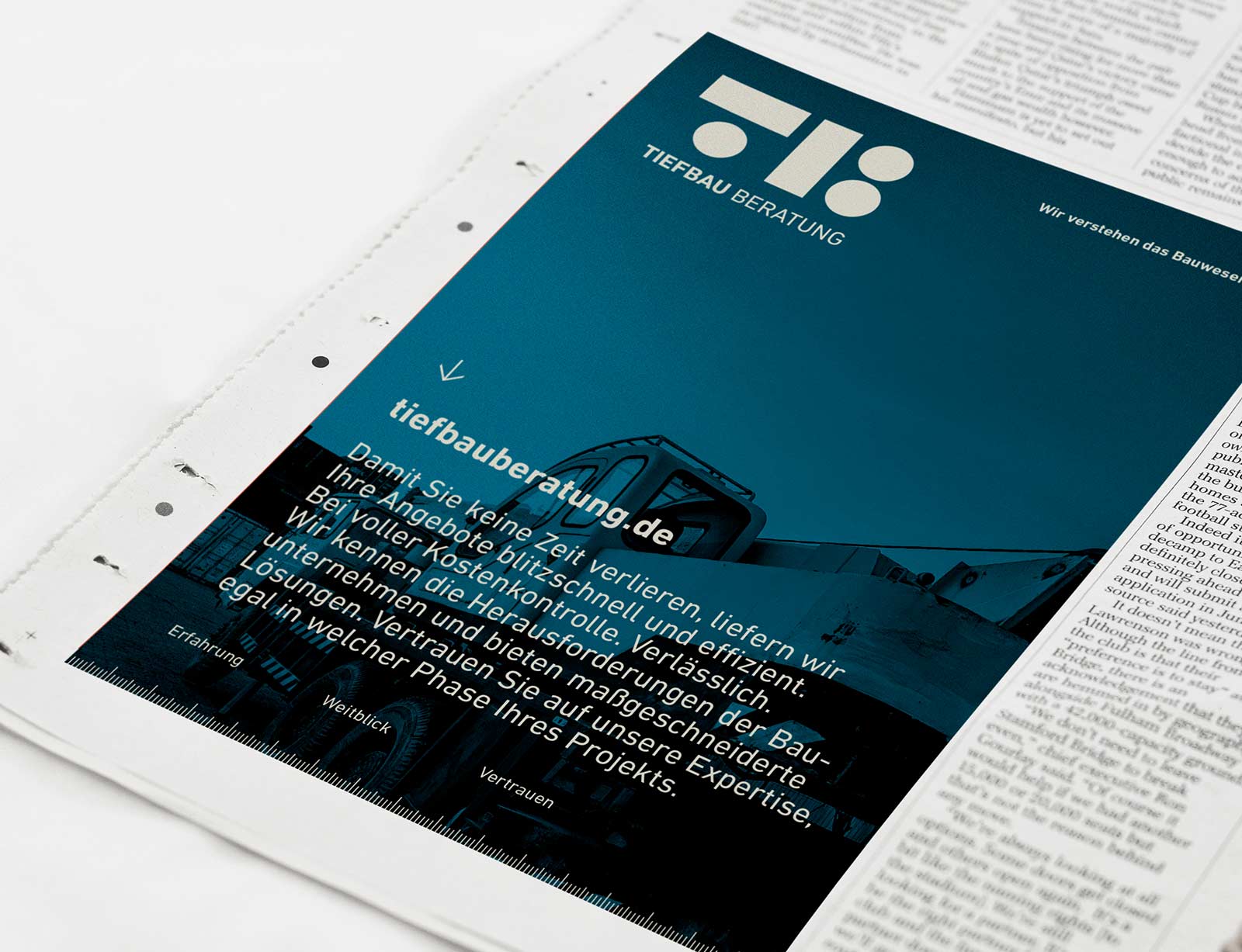 dg leistungen slide poster tiefbau anzeige
