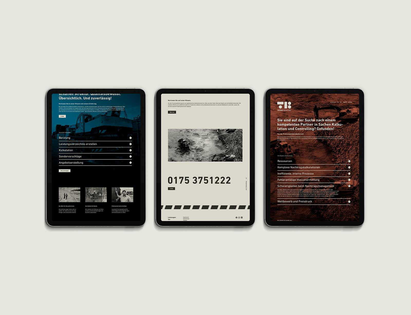 dg leistungen slide websites tiefbau