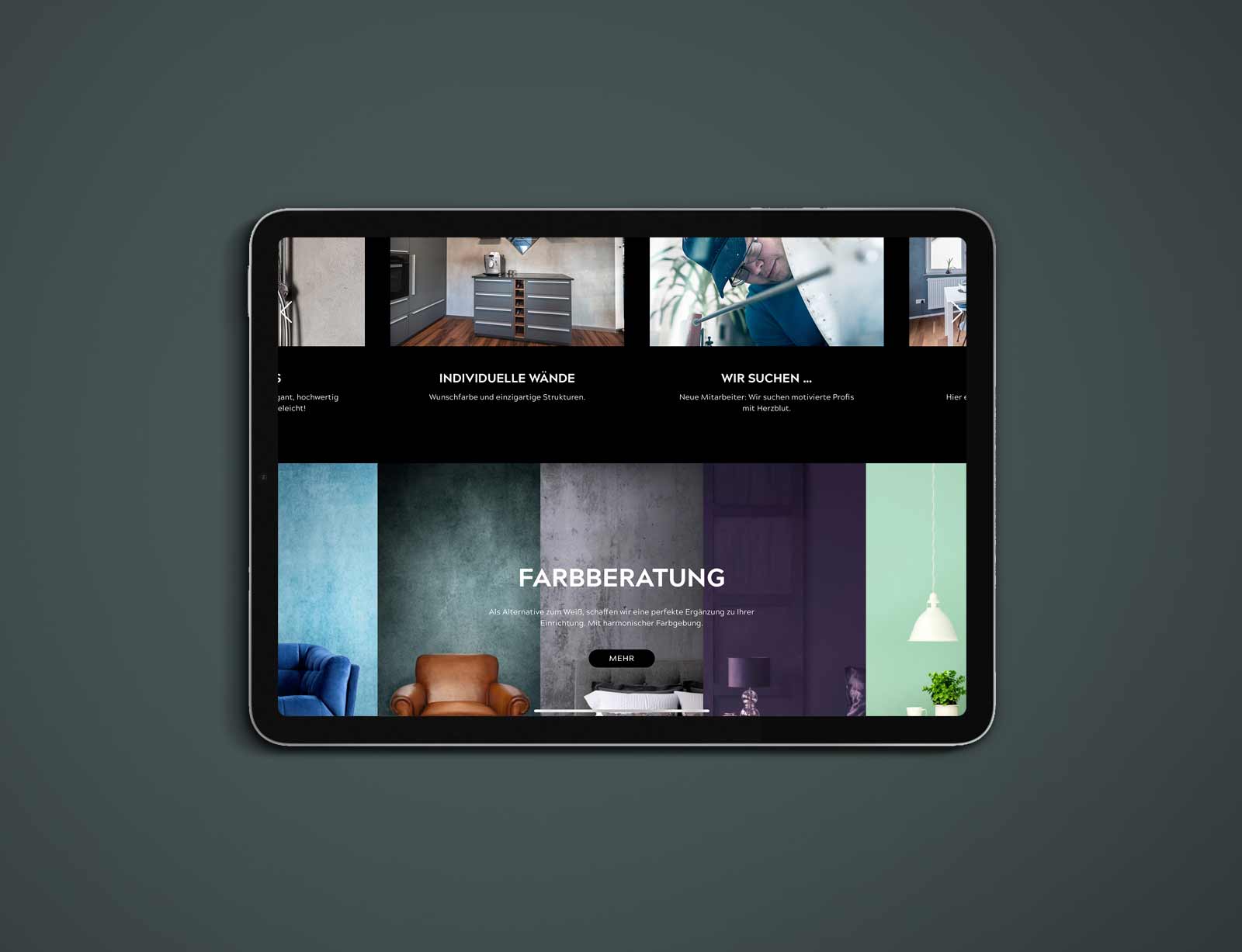 dg schlegel branding web tablet farben dunkelgrau