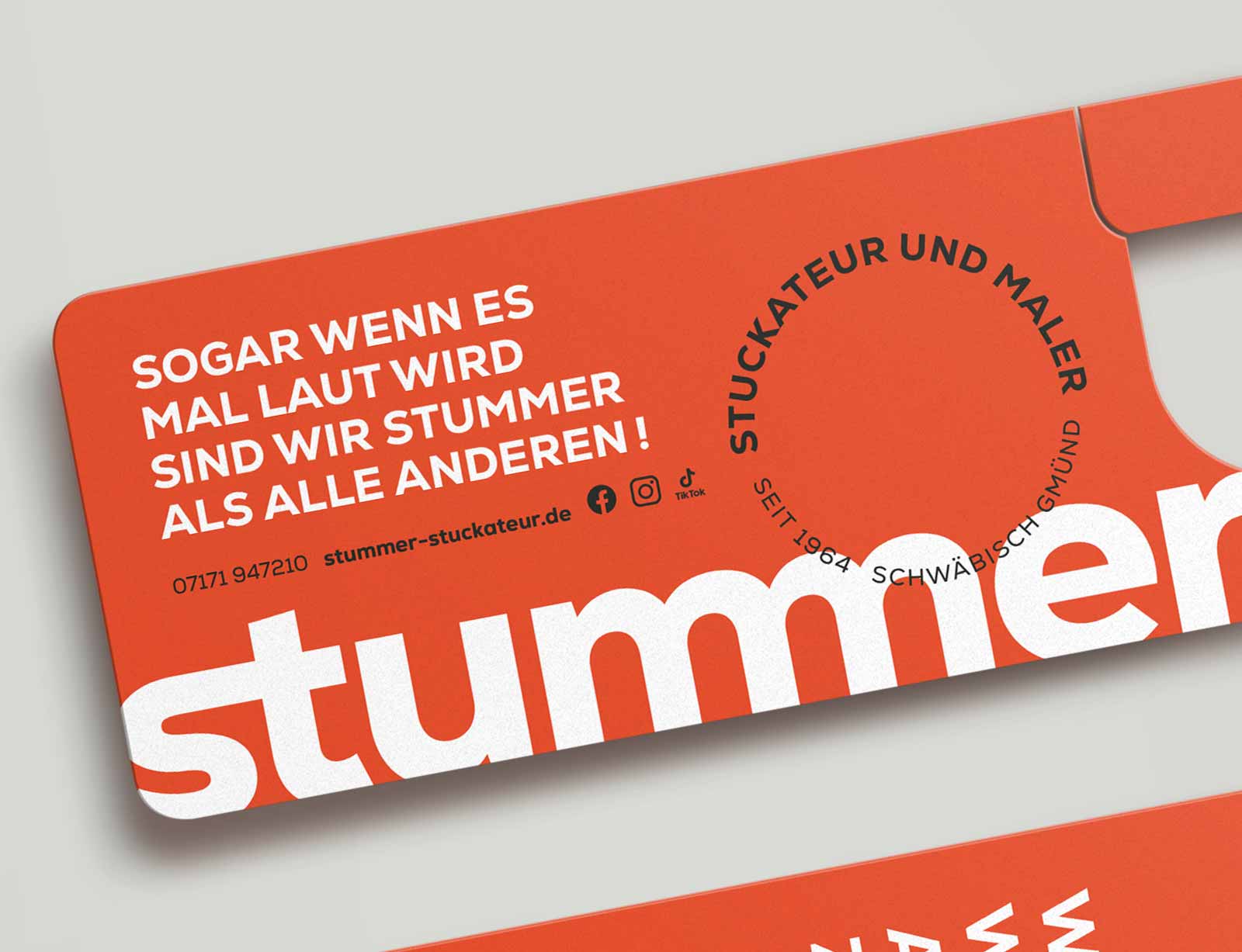 dg stummer branding tueranhaenger nah