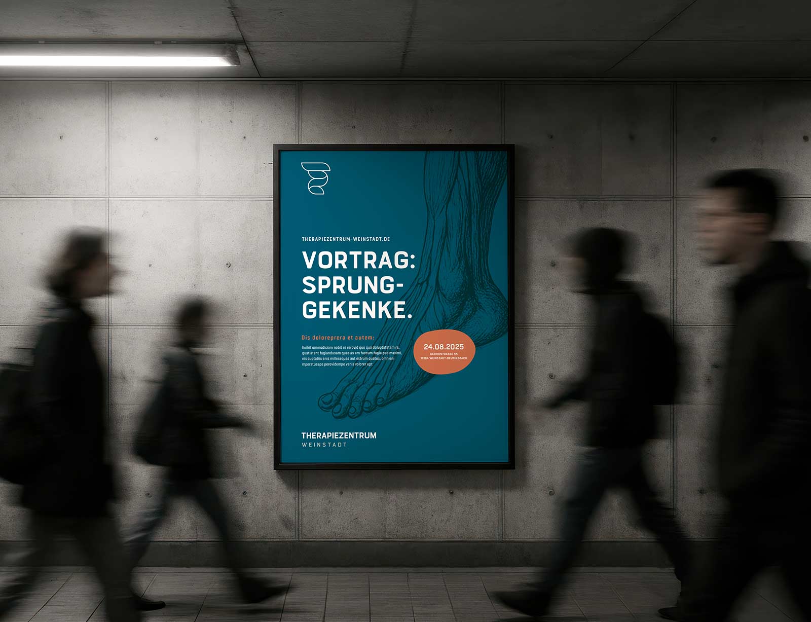 dg therapiezentrum wein branding plakat
