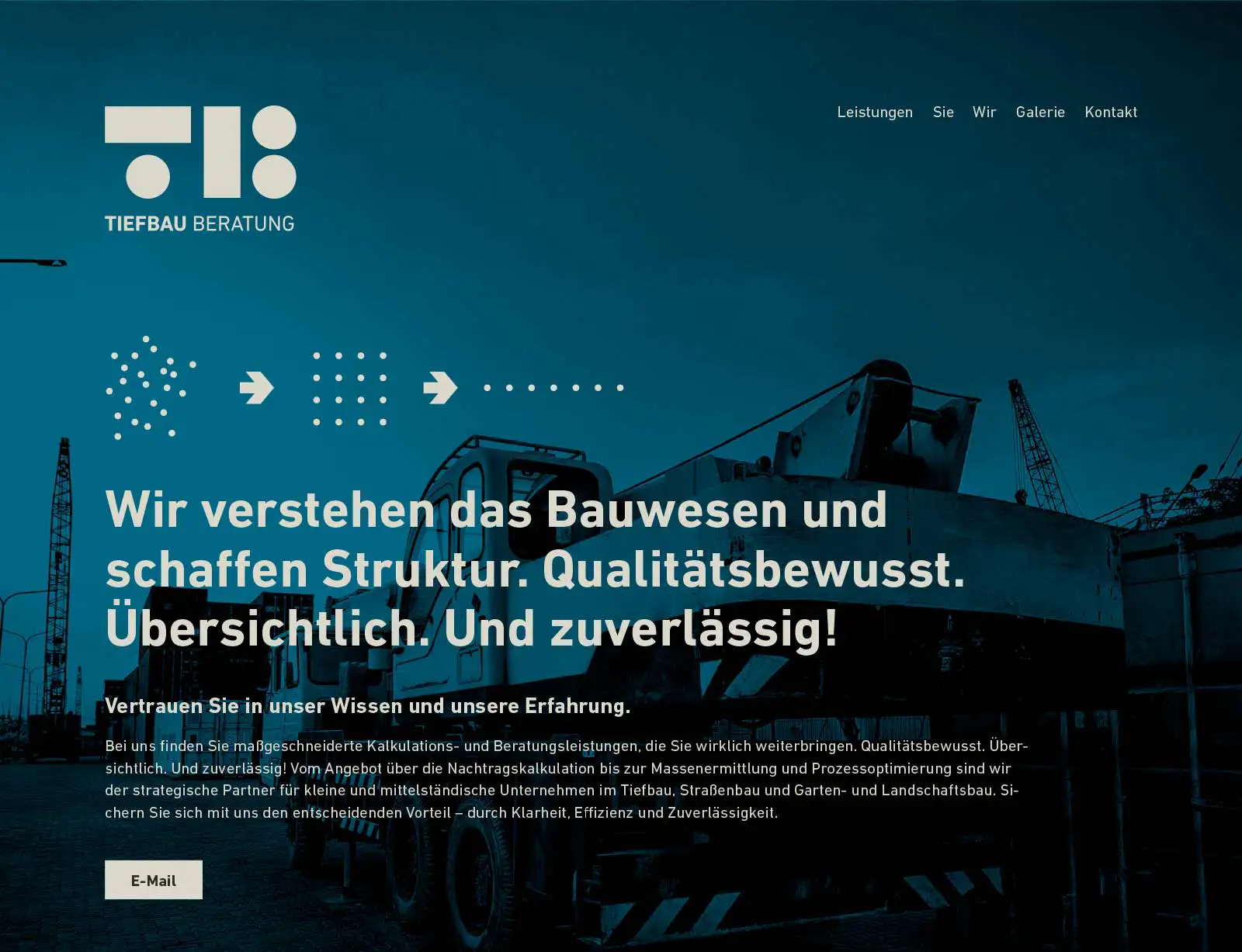 dg tiefbau beratung branding text b